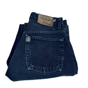 Silver Jeans Straight Leg Dark Navy Blue Jeans Women 28W x 29L High Waisted